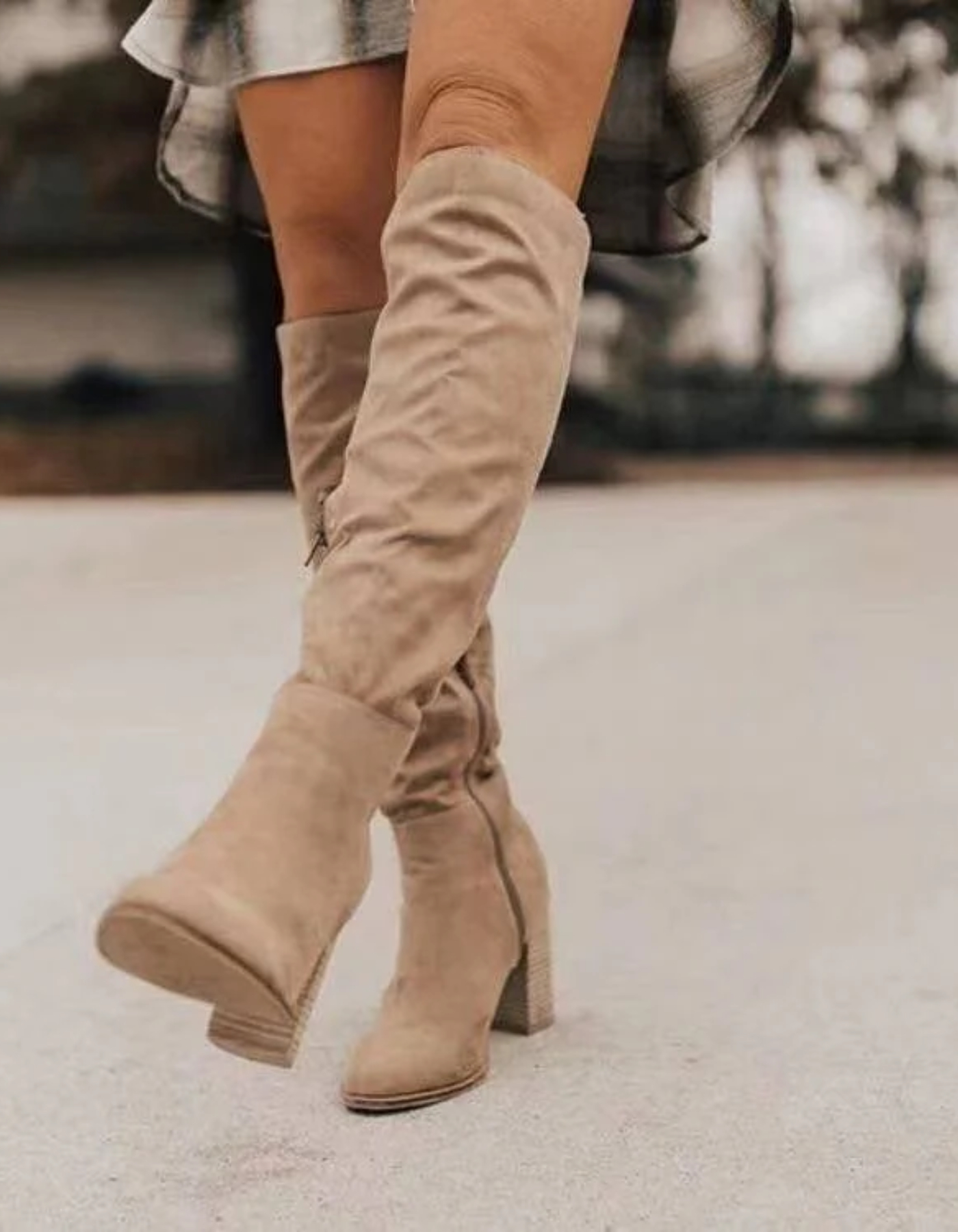 Clemence | Damen Overknee Stiefel | Schwarz