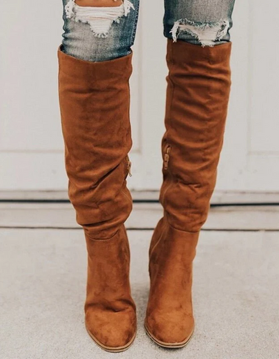 Clemence | Damen Overknee Stiefel | Schwarz