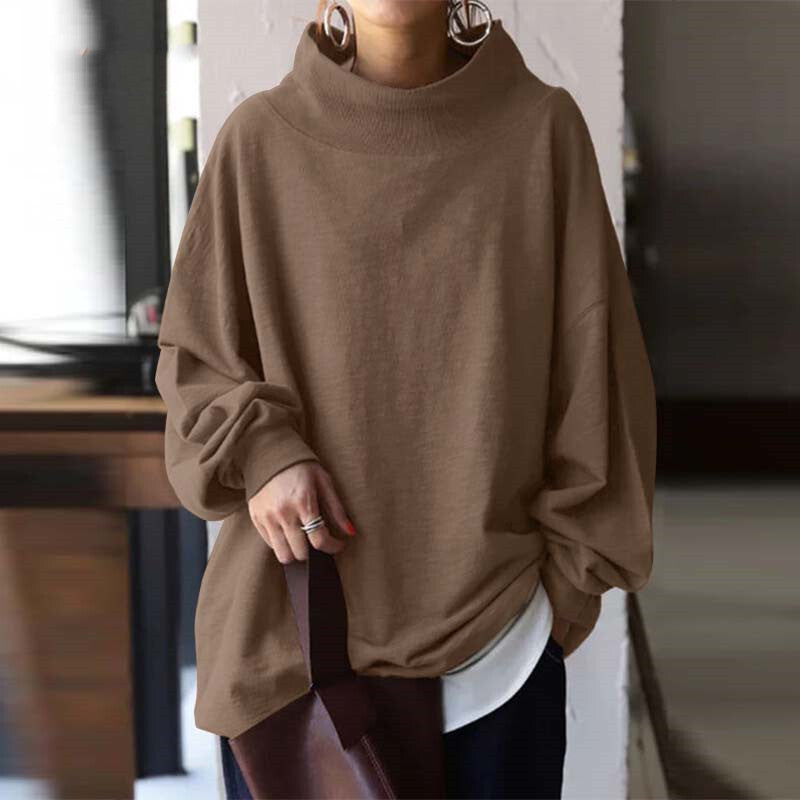 Stacy | Damen Oversize Pullover | mit Stehkragen
