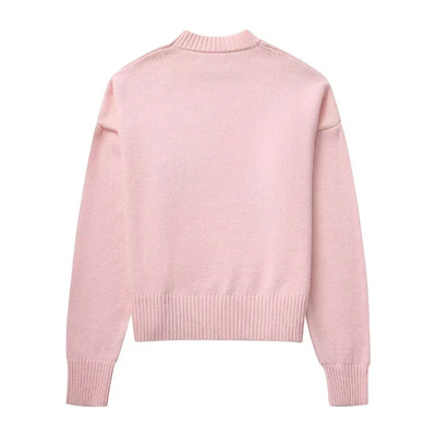 Nicholine | Damen Oversize Pullover | Rosa