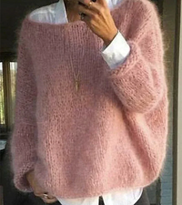 Gitta | Damen Oversize Pullover | Sweater in Rosa