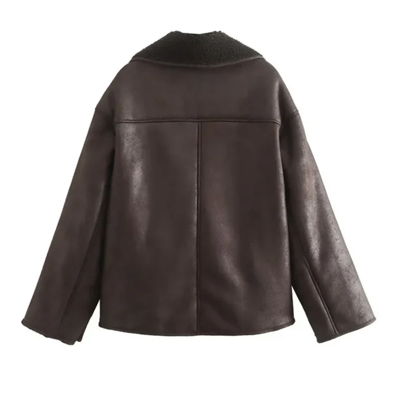 Luana | Damen Warme Winterjacke | Braune