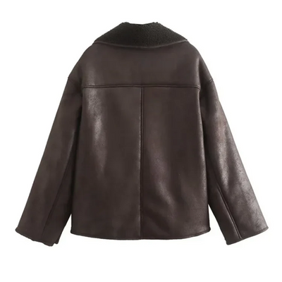 Luana | Damen Warme Winterjacke | Braune