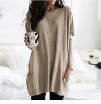 Kim | Damen Ausgefallene Strickpullover | Oversize in Khaki