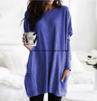 Kim | Damen Ausgefallene Strickpullover | Oversize in Blauviolett