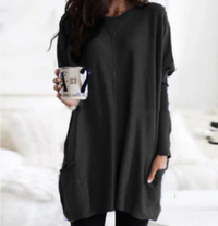 Kim | Damen Ausgefallene Strickpullover | Oversize in Schwarz