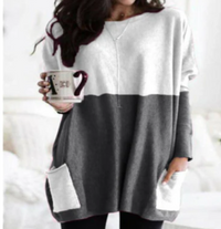 Kim | Damen Ausgefallene Strickpullover | Oversize in Weiß-grau