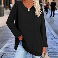 Malea | Damen Langarm Hemd | Oversized in Schwarz