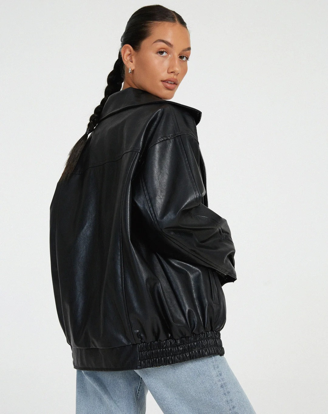 Damen oversized trendige Jacke | Lang