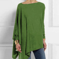 Elena | Damen Party Langarm Bluse | Oversized in Grün