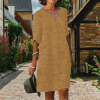 Helene | Damen Party Midikleid | A linie in Khaki