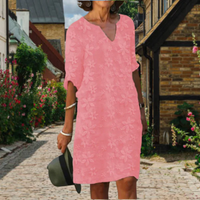 Helene | Damen Party Midikleid | A linie in Rosa