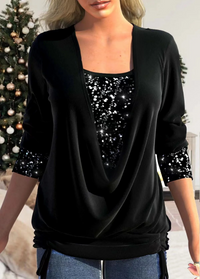 Annalisa | Damen Party Oberteil | Festliche in Schwarz