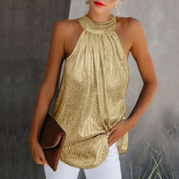 Celeste | Damen Party Oberteil | Glitzer in Gold