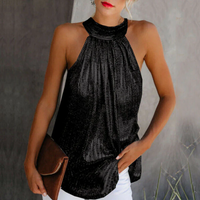 Celeste | Damen Party Oberteil | Glitzer in Schwarz
