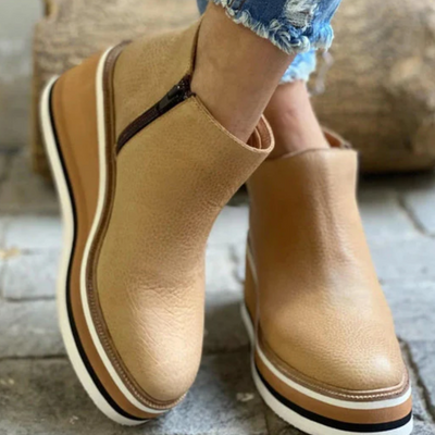 Violet | Damen Plateau Stiefeletten | Schwarz