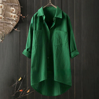 Elisabeth | Damen Langarm Shirt | Bluse in Grün
