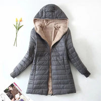Damen-Puffer-Winterjacke - Frauke in Grau