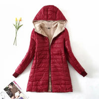 Damen-Puffer-Winterjacke - Frauke in Rot