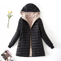 Damen-Puffer-Winterjacke - Frauke in Schwarz