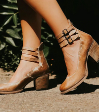 Ulla | Damen Sandalen Absätze | Stöckelschuhe in Braun
