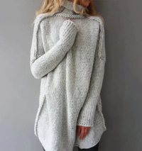 Irina | Damen Rollkragenpullover | Grau in Grau
