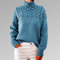Loreen | Damen Rollkragenpullover | Strick in Hellblau