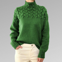 Loreen | Damen Rollkragenpullover | Strick in Grün