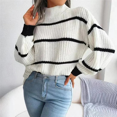 Armaine | Damen Rollkragenpullover Weiß | Warme
