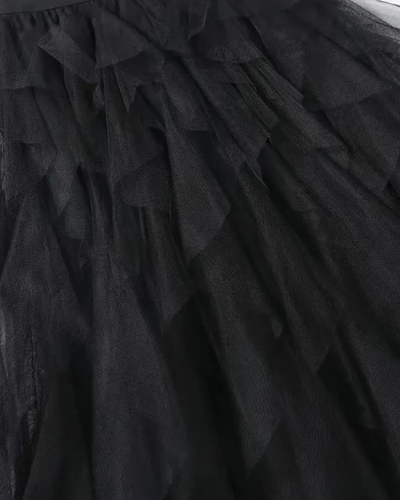 Fritzi | Damen Langer Rüschenrock | Midirock