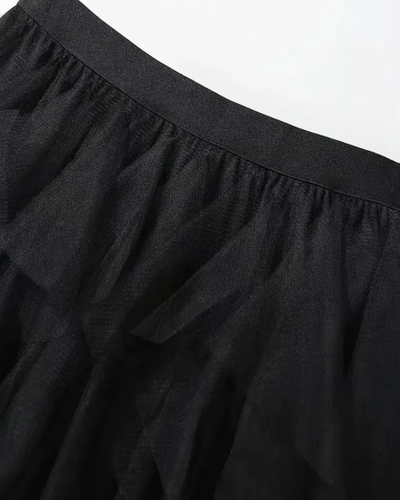 Fritzi | Damen Langer Rüschenrock | Midirock