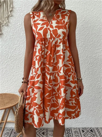 Damen schickes ärmelloses Sommerkleid | Mini in Rot
