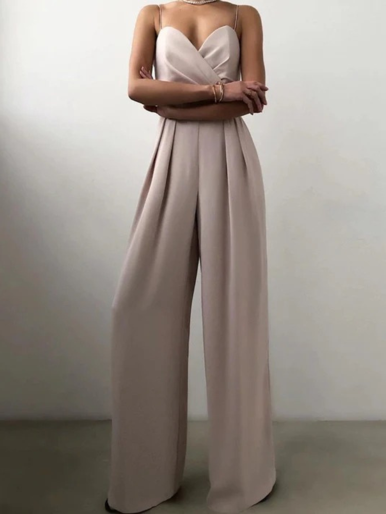 Damen schöner Jumpsuit mit weitem Bein | Sommer