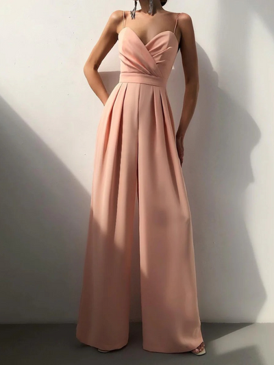 Damen schöner Jumpsuit mit weitem Bein | Sommer