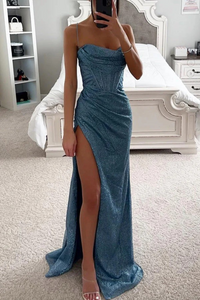 Damen schönes langes Abendkleid | Maxi in Blau