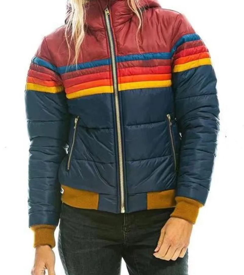 Rizza | Damen Kurz Daunenjacke | Steppjacke Kapuze