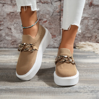 Gisselle | Damen Schwarz Loafer | Mokassins Elegant in Dunkels khaki