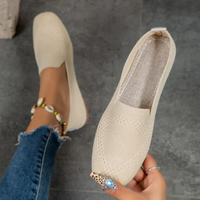 Norrie | Damen Schwarz Mokassins | Loafer Schuhe in Beige