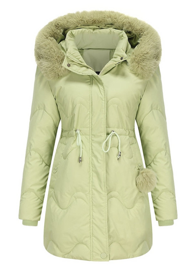 Floryn | Damen Parka Schwarz | Warme Winterjacke