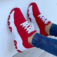 Venus | Damen Schwarz Sneaker | Turnschuhe in Rot