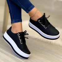 Yvonne | Schwarze Sneaker Damen | Turnschuhe in Schwarz