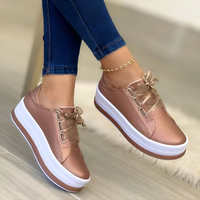 Yvonne | Schwarze Sneaker Damen | Turnschuhe in Rose Gold