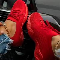 Carolina | Damen Schwarz Sneaker | Turnschuhe in Rot
