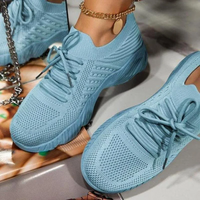 Carolina | Damen Schwarz Sneaker | Turnschuhe in Hellblau