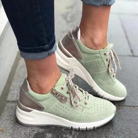 Quin | Damen Schwarz Sneaker | Turnschuhe in Grün