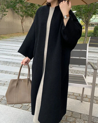 Aubrey | Trenchcoat Damen | Lange Jacke in Schwarz