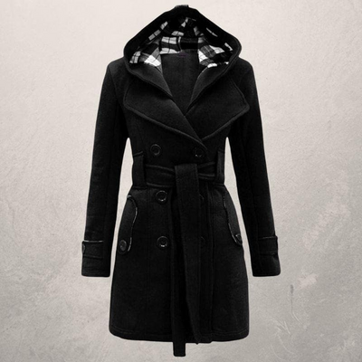 Alary | Damen Schwarz Trenchcoat | Wintermantel