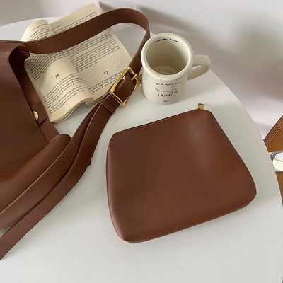 Seah | Damen Schwarz Umhängetasche | Groß