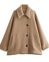 Kaitlyn | Damen Schwarz Weste | Oversize in Beige
