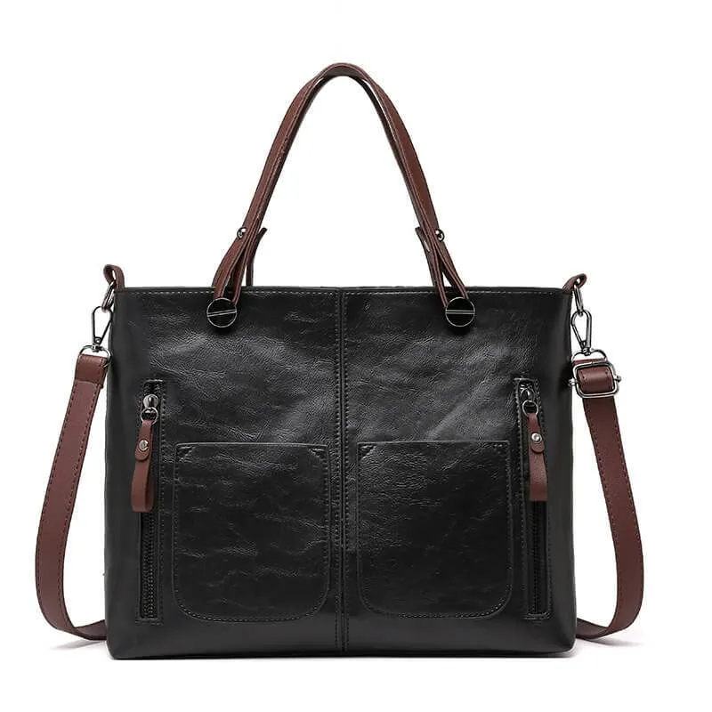 Julie | Damen Shopper Handtasche | Schwarz